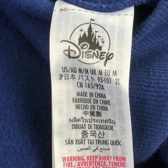 Disney‎ World 50 YEARS Hoodie Womans Medium Blue Rose Gold Cropped Drawstring - Picture 12 of 16